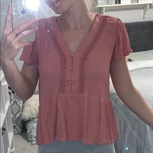Pink short sleeve top NWT!